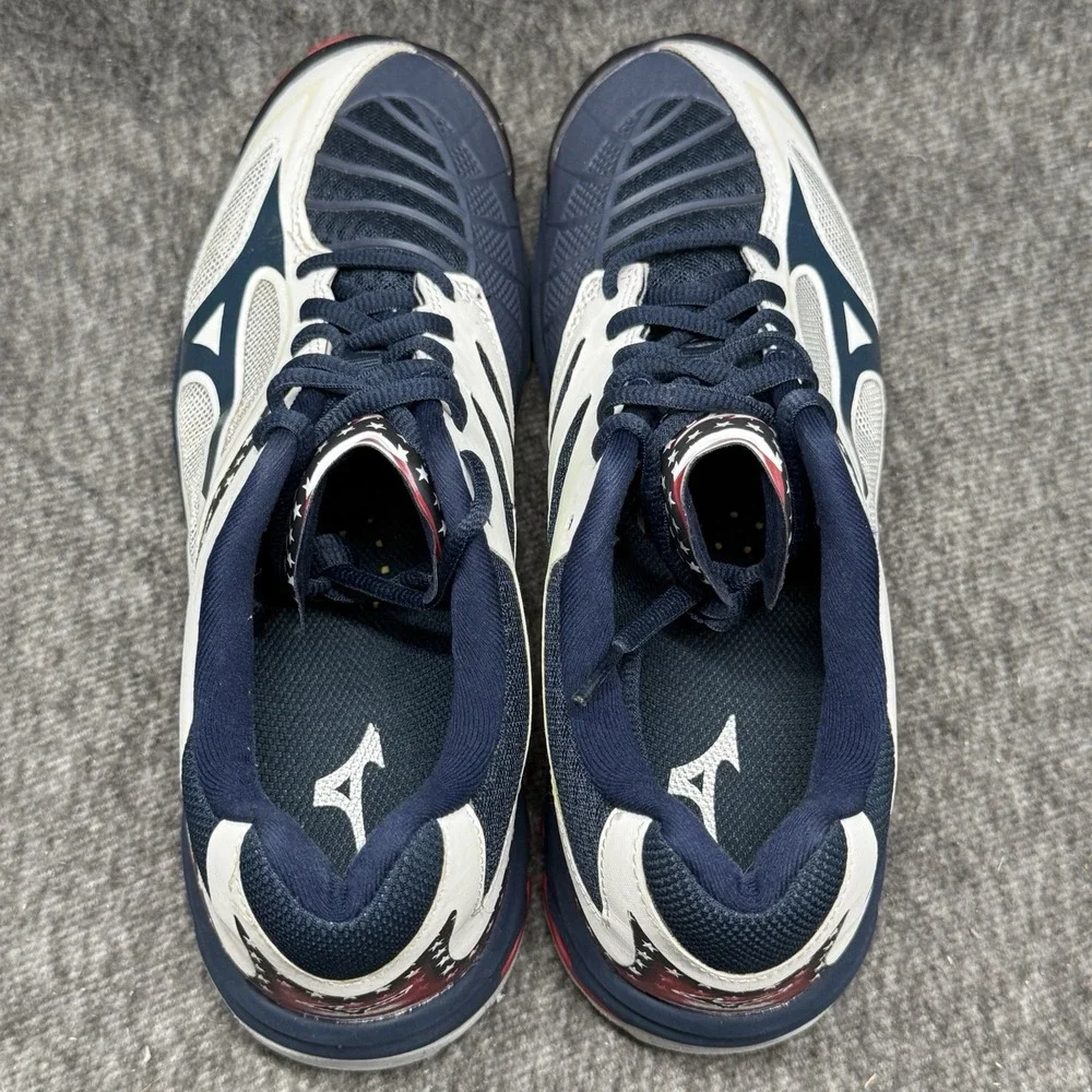 Mizuno Wave Lightning Z3 USA Stars Stripes Womens Volleyball Shoes Red White